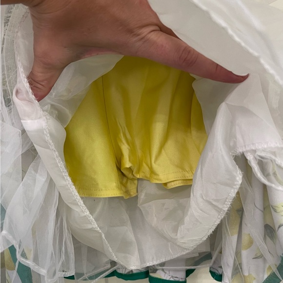 Lemon print green & yellow dance costume LC - Picture 7 of 11